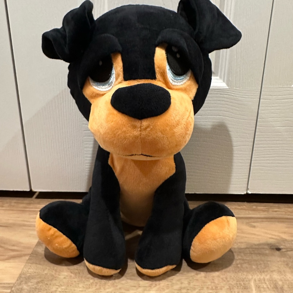 Plush Rottweiler Dog Toy - Black and Tan